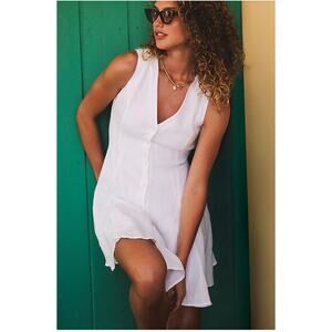 J. Crew White Button-Down Mini Dress